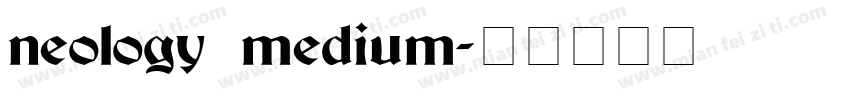 neology medium字体转换